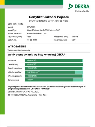 Hyundai Kona cena 145900 przebieg: 1291, rok produkcji 2023 z Inowrocław małe 407